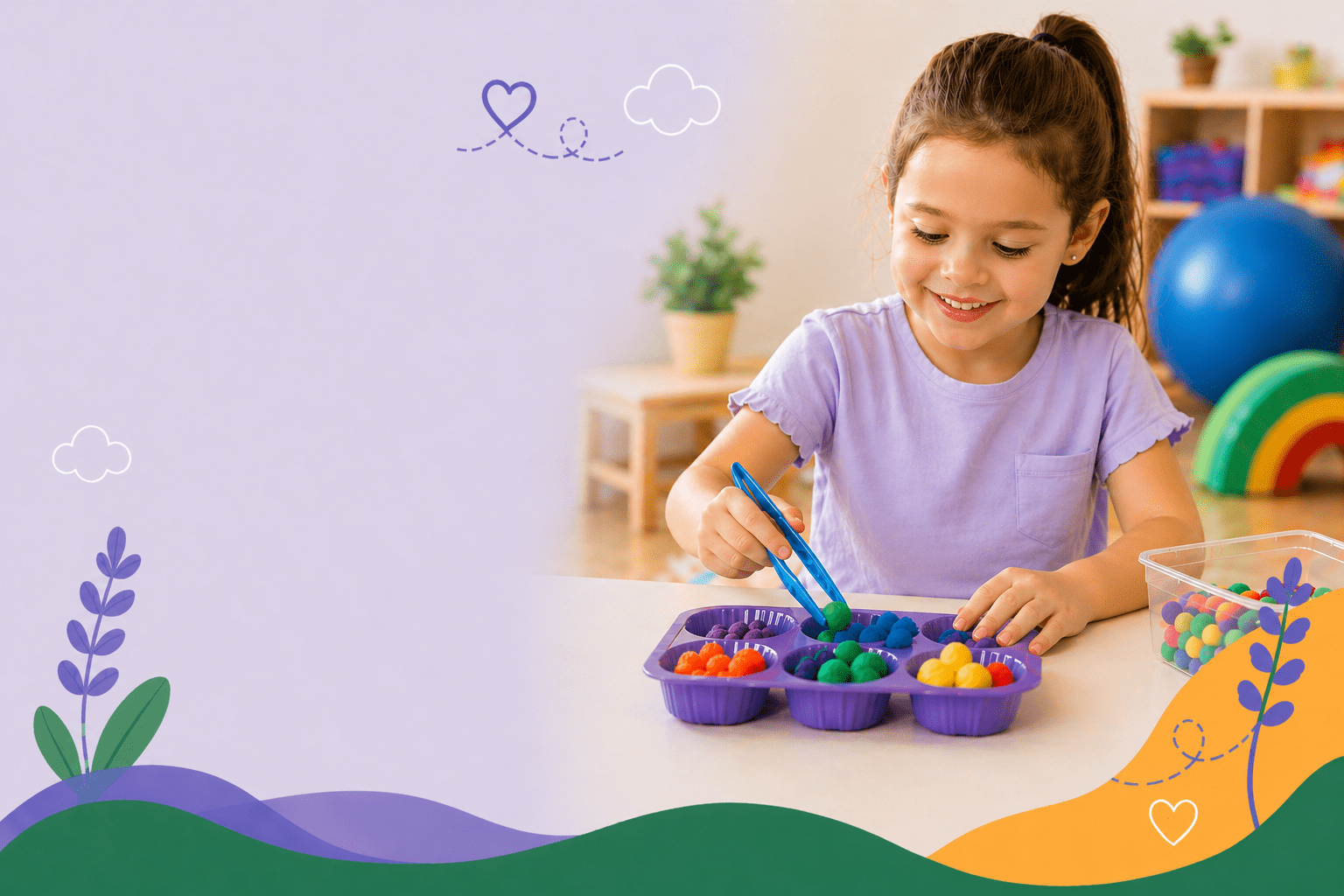 Child doing occupational therapy fine motor activity — Peak Therapy Services Lodi California